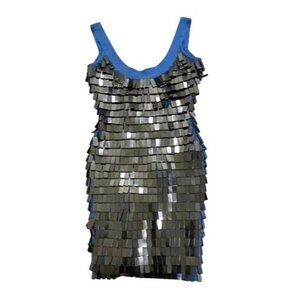 Herve Leger Sequin Dress in Gunmetal